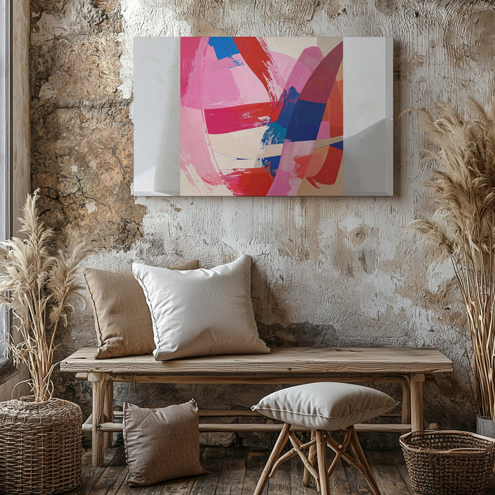 Vibrant Abstract Expression Canvas – Bold Modern Brushstroke Art - Gifitto