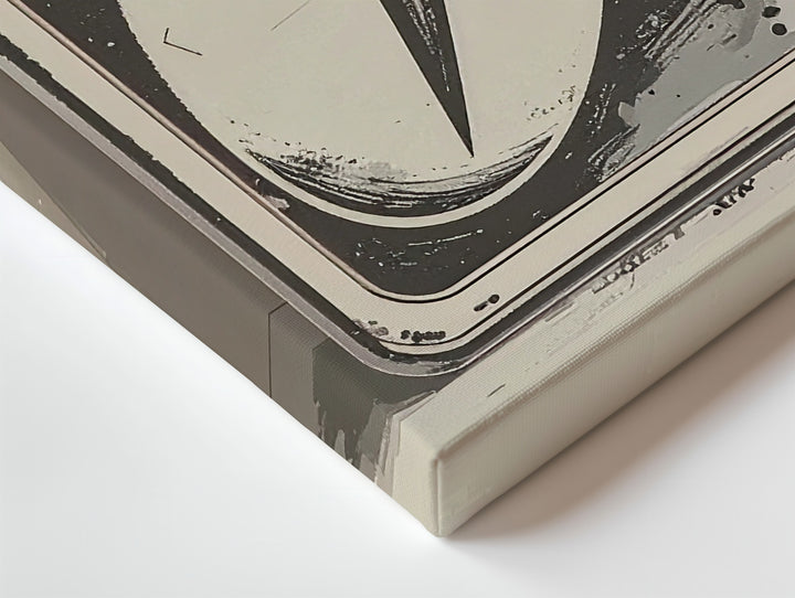 UNO Lightning Bolt Card Canvas – Minimalist Monochrome Game Art - Gifitto