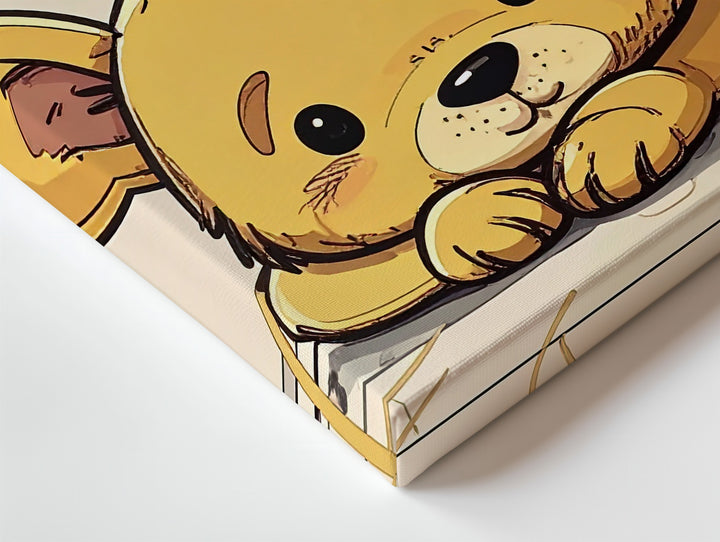 Content Winnie the Pooh Character Canvas – Vintage Nursery Wall Art - Gifitto