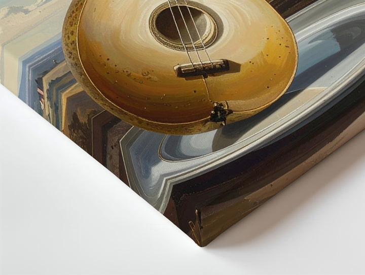Surreal Pear Mandolin Artwork Canvas – Musical Instrument Merged with a Pear - Gifitto