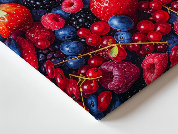Mixed Berry Mosaic Canvas – Vibrant Photographic Composition of Summer Fruits - Gifitto