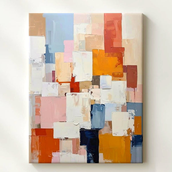 Vibrant Harmony Abstract Canvas – Modern Color Block Art