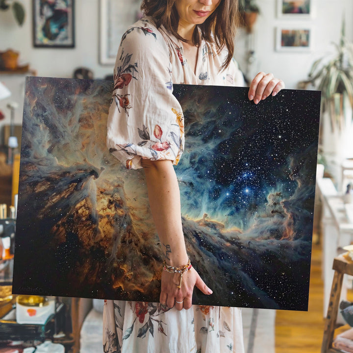 Stellar Birth Storm Canvas – Chaotic Nebula Cloud Formation in Deep Space - Gifitto