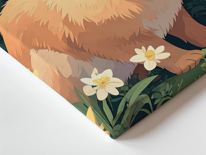 Spring Rabbit in Flower Garden Canvas – Vibrant Nature Wall Art - Gifitto