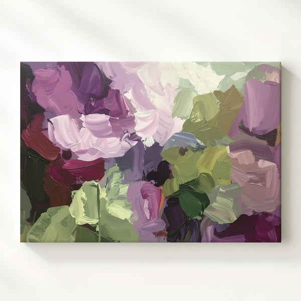Vibrant Harmony Abstract Canvas – Colorful Floral-Inspired Brushstroke Art - Gifitto