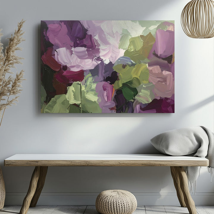 Vibrant Harmony Abstract Canvas – Colorful Floral-Inspired Brushstroke Art - Gifitto
