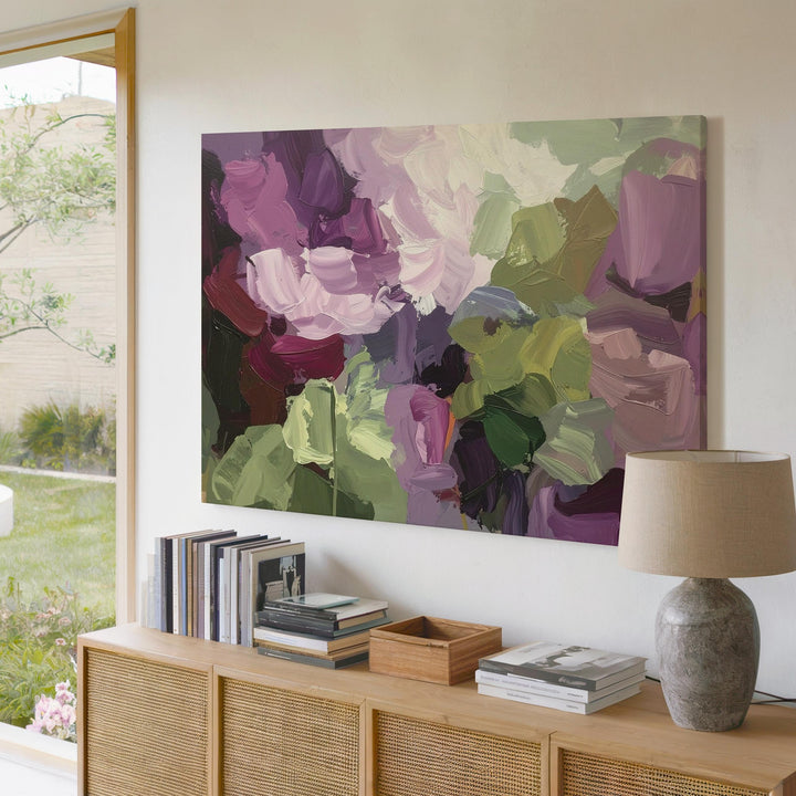 Vibrant Harmony Abstract Canvas – Colorful Floral-Inspired Brushstroke Art - Gifitto