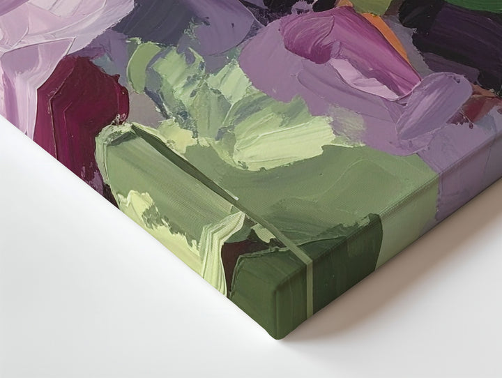 Vibrant Harmony Abstract Canvas – Colorful Floral-Inspired Brushstroke Art - Gifitto