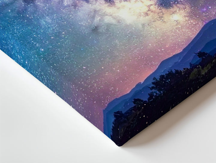Pastel Milky Way Canvas – Dreamy Galaxy Band in Lavender & Teal Tones - Gifitto