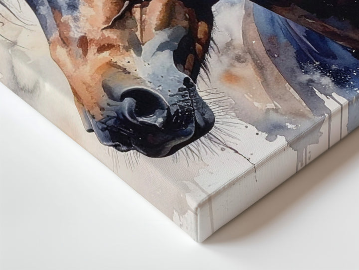 Watercolor Spirit Canvas – Stylized Horse Portrait with Flowing Mane - Gifitto
