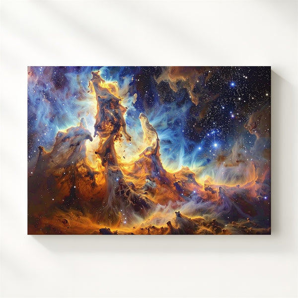 Pillars of Creation Canvas – Towering Interstellar Sculptures in Deep Space - Gifitto