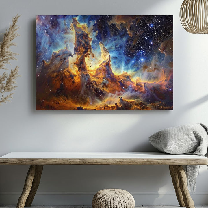 Pillars of Creation Canvas – Towering Interstellar Sculptures in Deep Space - Gifitto