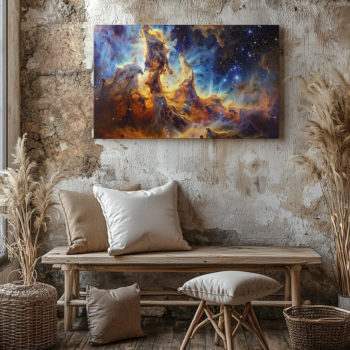 Pillars of Creation Canvas – Towering Interstellar Sculptures in Deep Space - Gifitto