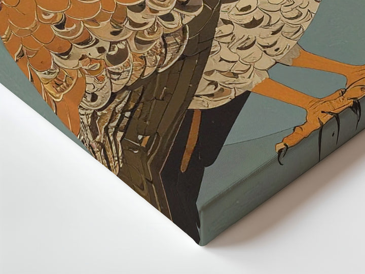 Geometric Owl Canvas – Mid-Century Modern Folk Art Wall Decor - Gifitto