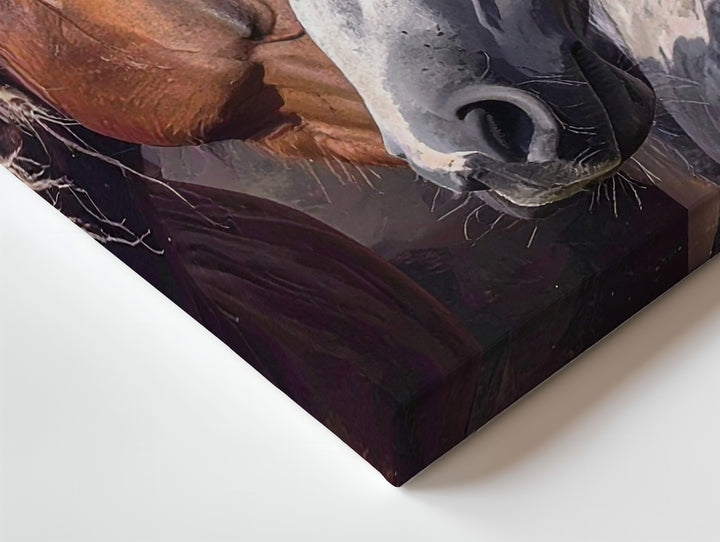 Kindred Souls Canvas – Intimate Horse Companionship Portrait - Gifitto