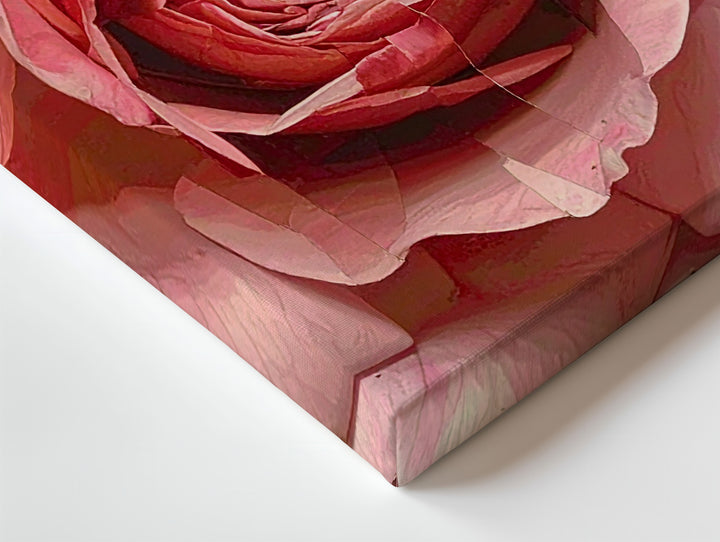 Blush Rose Spiral Canvas – Macro Floral Wall Art in Soft Pink Tones - Gifitto