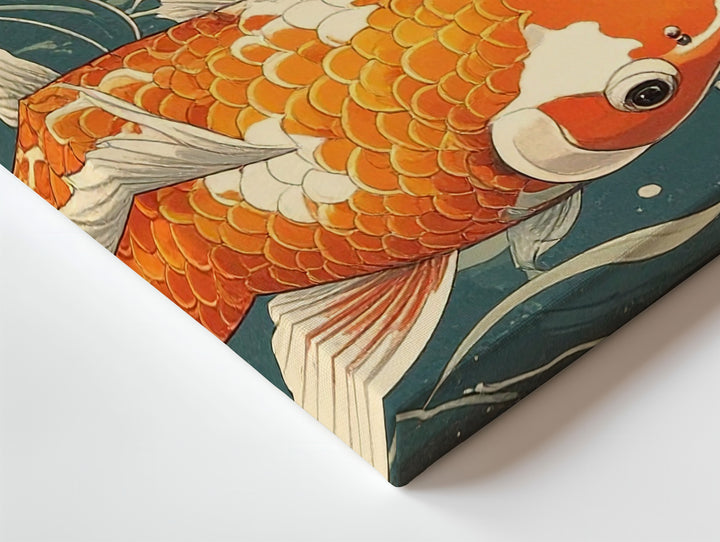 Yin-Yang Koi Fish Canvas – Traditional Japanese Calligraphy & Harmony Art - Gifitto