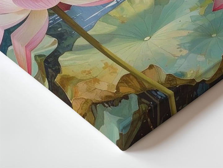 Dreamy Lotus Bloom Canvas – Watercolor Serenity & Spiritual Awakening Art - Gifitto