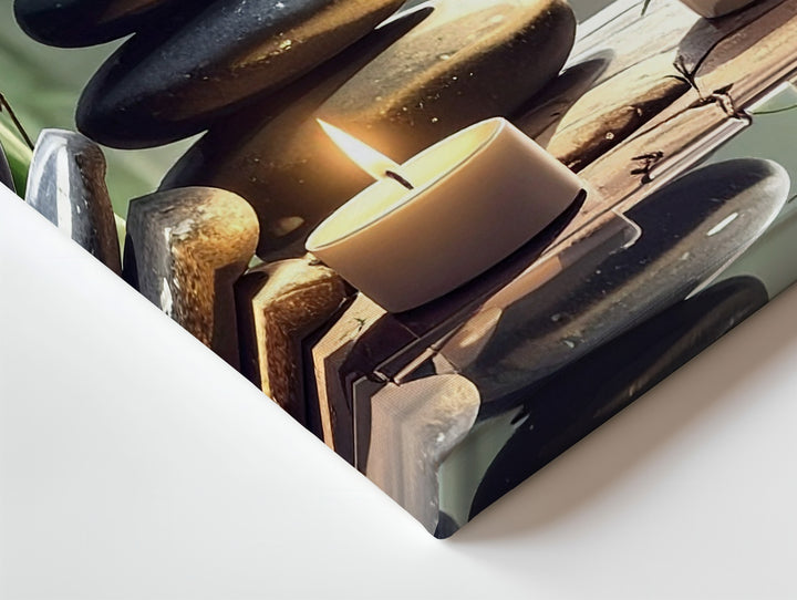 Zen Balance Spa Canvas – Bamboo, Stones & Candlelight Tranquility Art - Gifitto