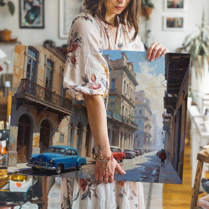 Havana Nostalgia Canvas – Vintage Cars & Colonial Street Scene Wall Art - Gifitto