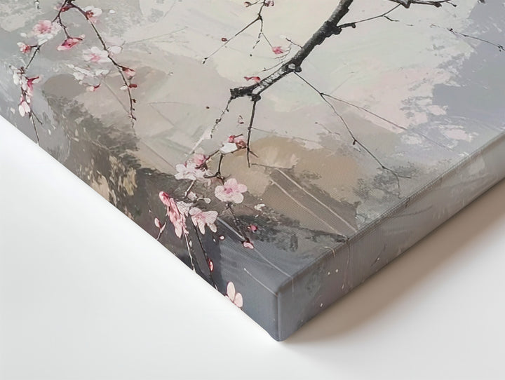 Blossoming Cherry Branch Canvas – Traditional Chinese Ink Floral Art - Gifitto