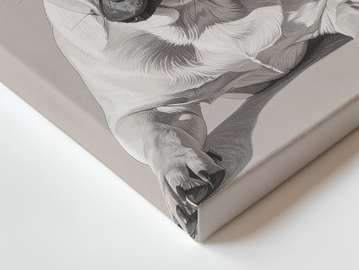 French Bulldog Sketch Canvas – Charismatic Sepia-Toned Dog Portrait - Gifitto