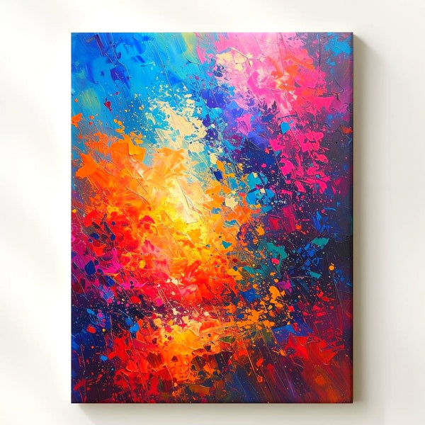 Abstract Explosion Canvas – Vibrant Chaos of Bold Colors and Dynamic Textures - Gifitto