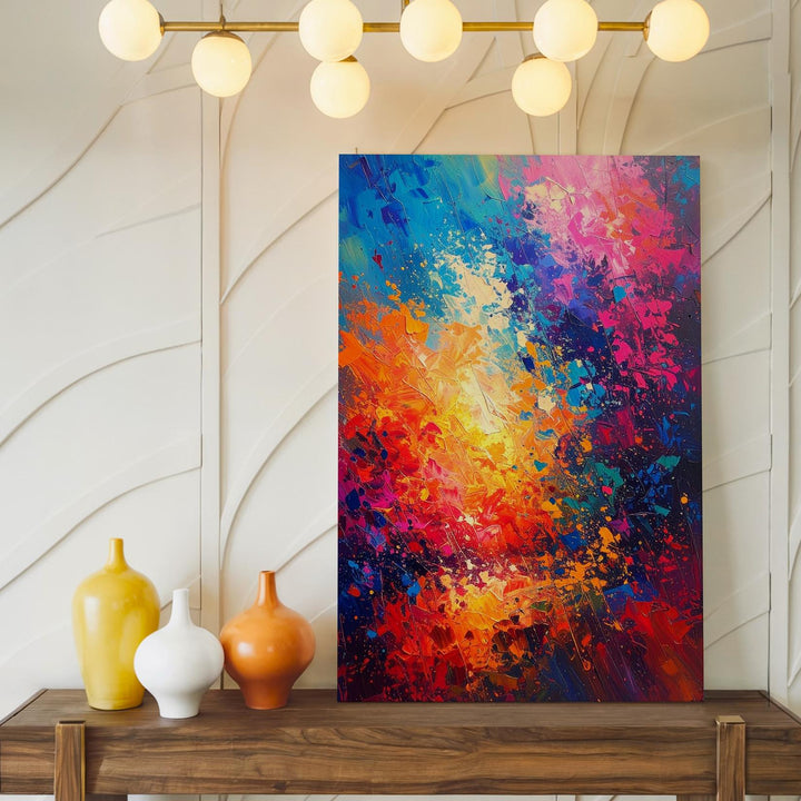 Abstract Explosion Canvas – Vibrant Chaos of Bold Colors and Dynamic Textures - Gifitto