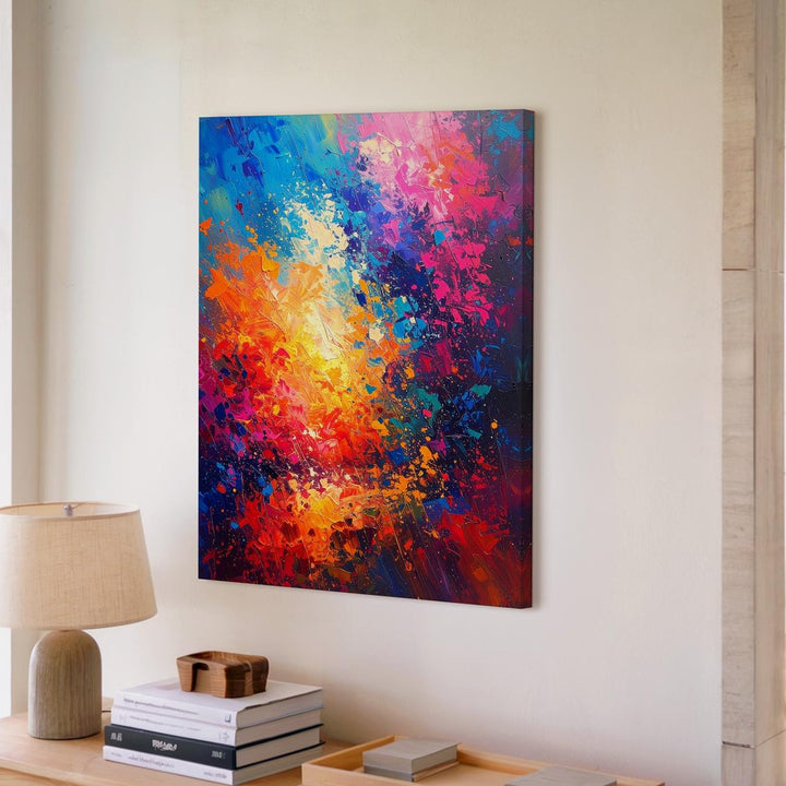 Abstract Explosion Canvas – Vibrant Chaos of Bold Colors and Dynamic Textures - Gifitto