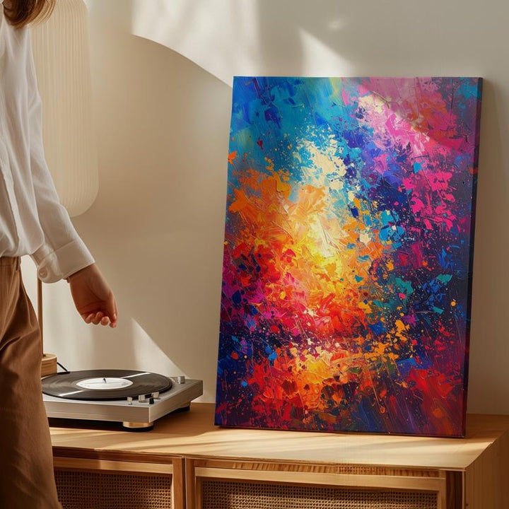 Abstract Explosion Canvas – Vibrant Chaos of Bold Colors and Dynamic Textures - Gifitto