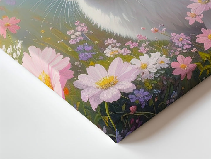 Floral Rabbit Portrait Canvas – Springtime Nature Wall Art - Gifitto