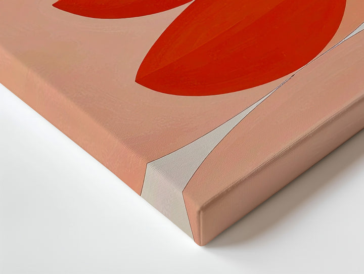Bold Bowtie Trio Canvas – Minimalist Red-Orange Geometric Art - Gifitto