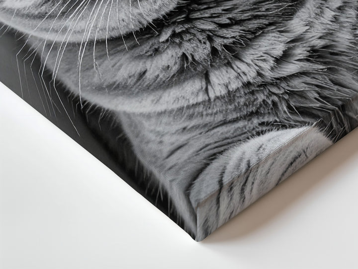 Cool Cat with Wine Glass Canvas – Black-and-White Fashion-Style Feline Art - Gifitto
