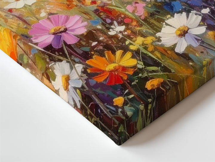 Vibrant Wildflower Meadow Canvas – Joyful Spring Impressionist Floral Art - Gifitto