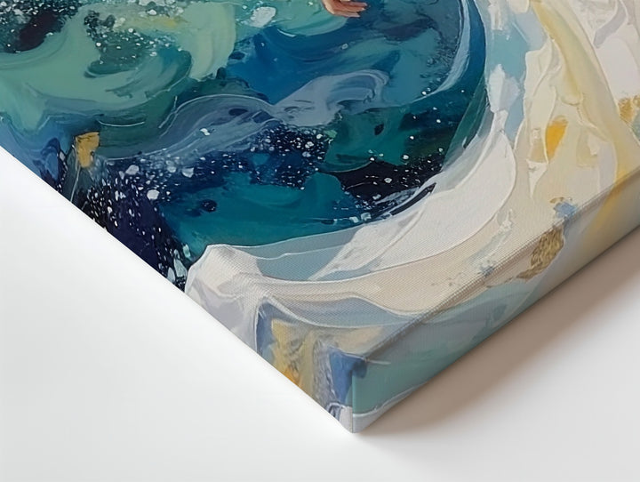 Celestial Dream Woman Canvas – Ethereal Fantasy Moonlight Wall Art - Gifitto
