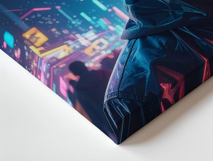 Neon VR Dreamscape Canvas – Futuristic Virtual Reality Wall Art - Gifitto