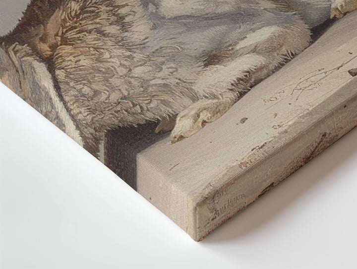Vintage Rabbit Portrait Canvas – Serene Rustic Wall Art - Gifitto