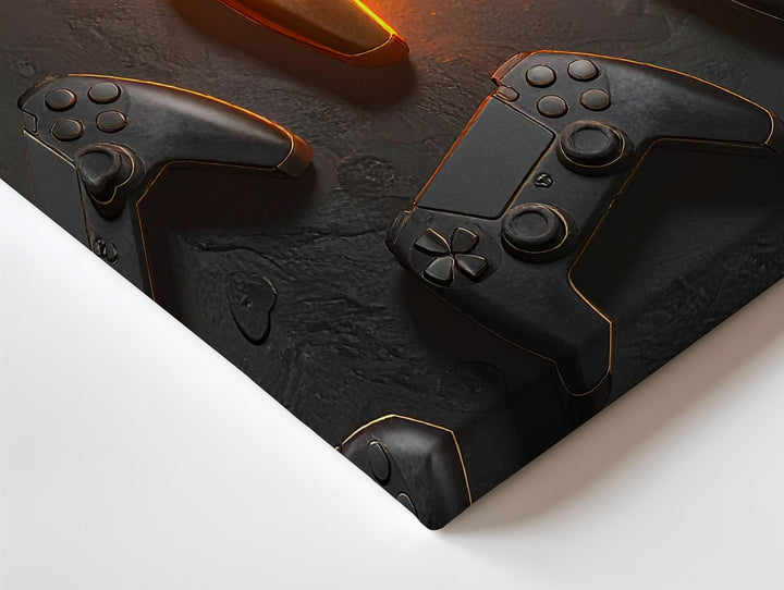 Standout Controller Canvas – Glowing Gamer Identity Wall Art - Gifitto