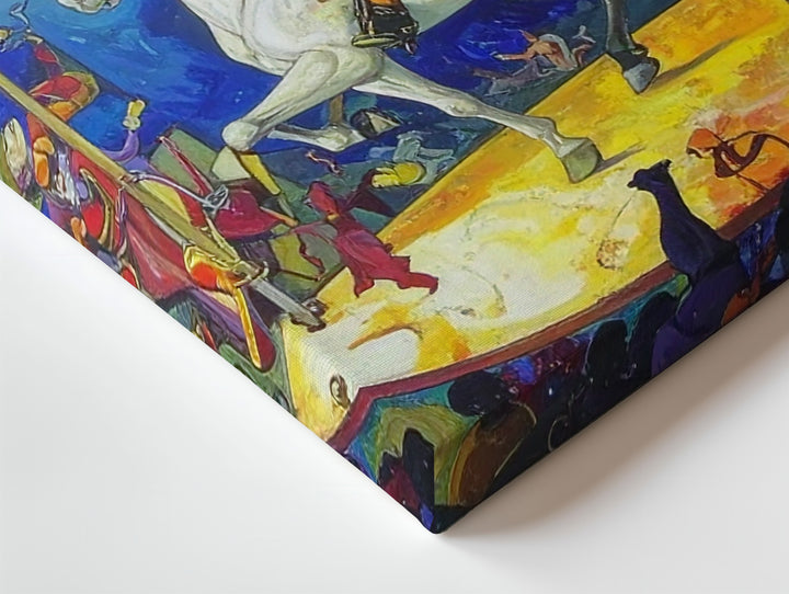Cirque Éclat Canvas – Whimsical Horse & Performer Circus Scene - Gifitto