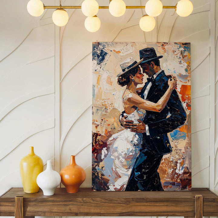 Passionate Dance Canvas – Romantic Couple in Tango Embrace - Gifitto