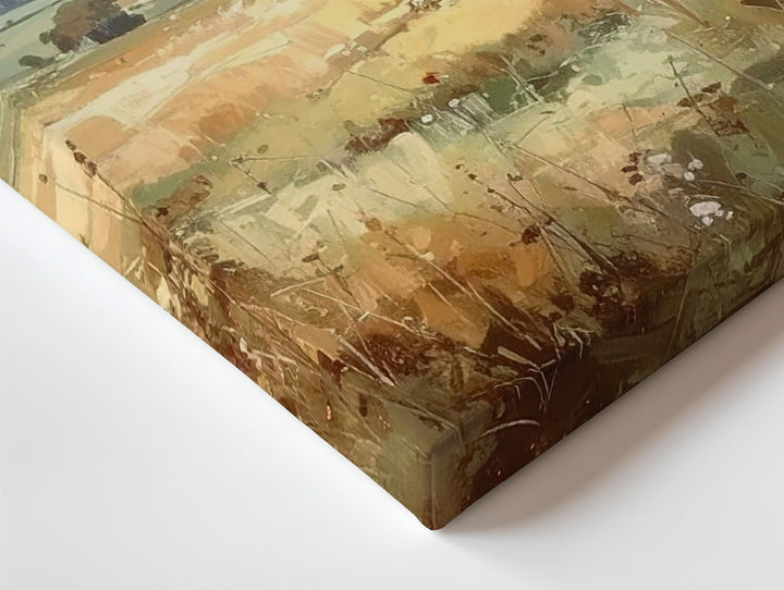 Dreamlike Meadow Canvas – Watercolor Countryside with Pastel Sky & Wild Grasses - Gifitto