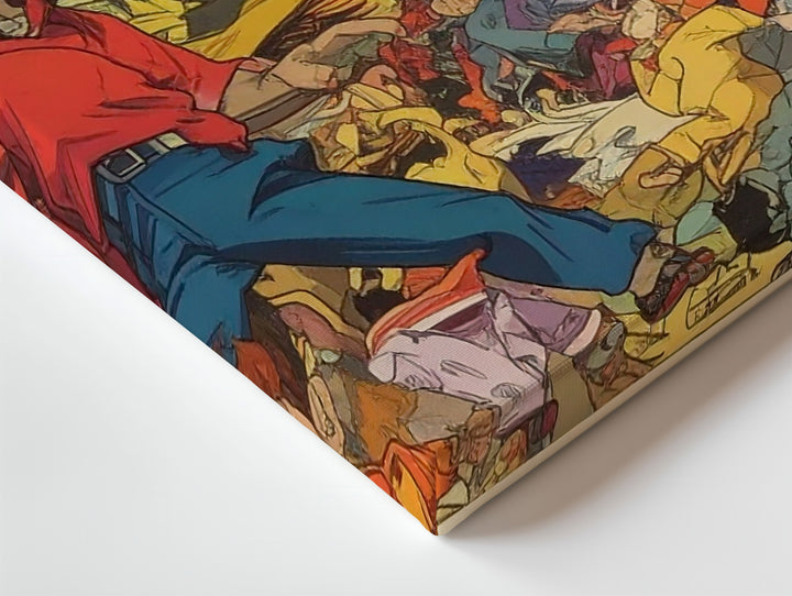 Comic Chaos Collage Canvas – Bold Cartoon Maximalist Wall Art - Gifitto