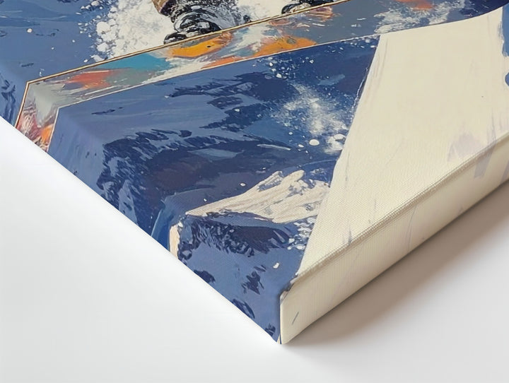 Airborne Snowboarder Canvas – High-Energy Winter Sports Wall Art - Gifitto