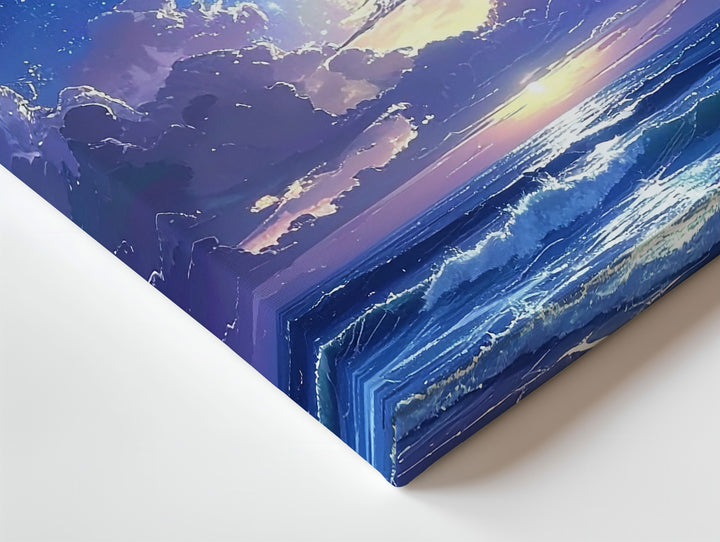 Starlit Seascape Canvas – Peaceful Night Ocean with Milky Way Glow - Gifitto
