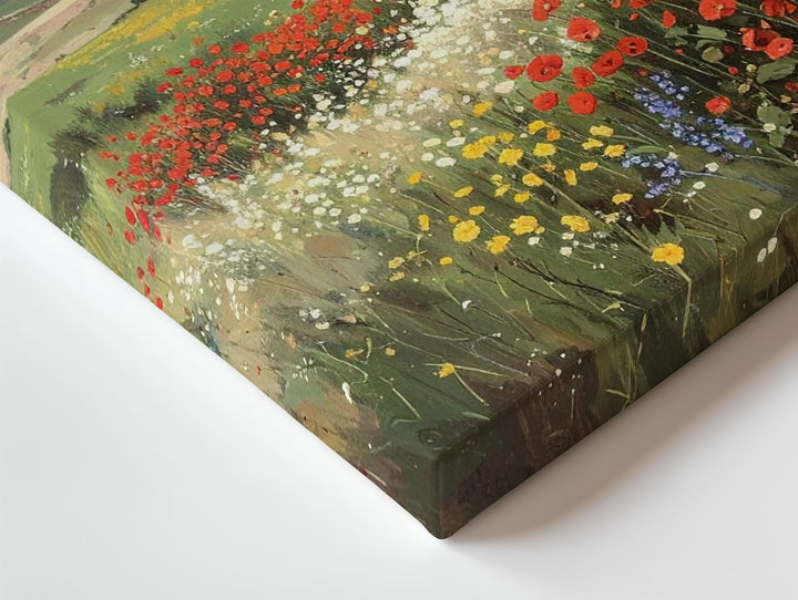 Vibrant Flower Field Canvas – Expansive Spring Landscape Wall Art - Gifitto