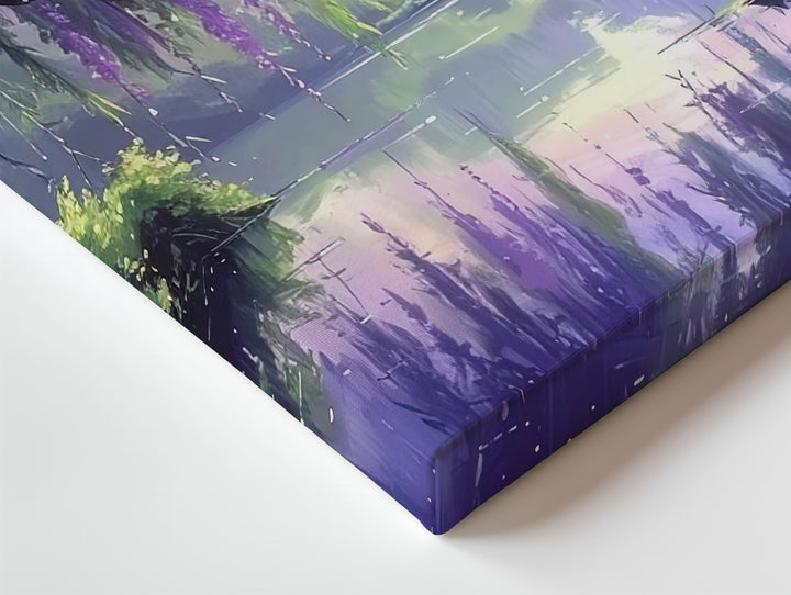 Enchanted Willow Pond Canvas – Dreamlike Forest Scene with Magical Reflections - Gifitto