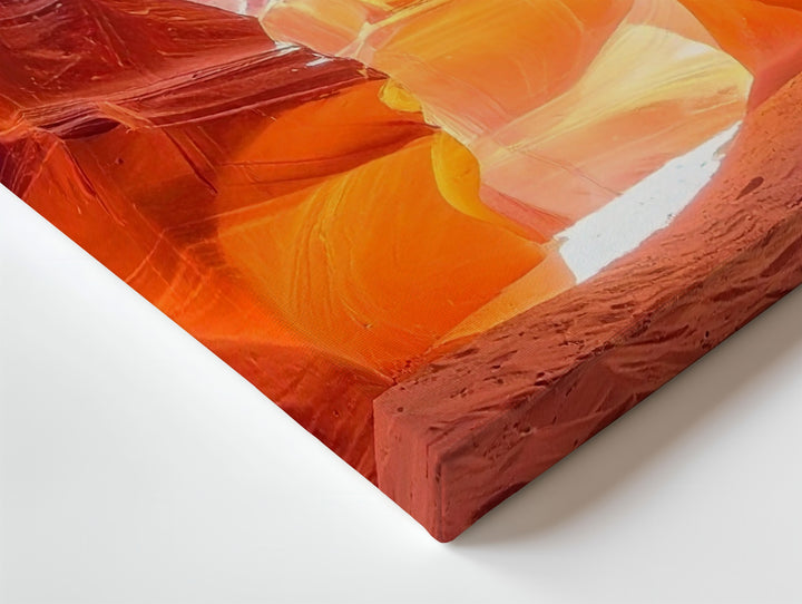 Crimson Passage Canvas – Sculptural Slot Canyon with Sunlit Sandstone Curves - Gifitto