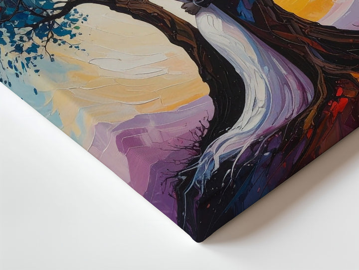 Tree of Love Canvas – Embracing Figures Merged with Vibrant Trees - Gifitto