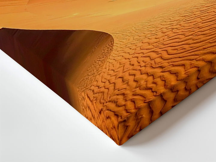 Desert Dune Majesty Canvas – Minimal Sandscape with Golden Light & Blue Sky - Gifitto