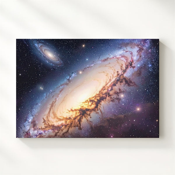 Andromeda Galaxy Canvas – Spiral Galactic Wall Art in Deep Space Detail - Gifitto